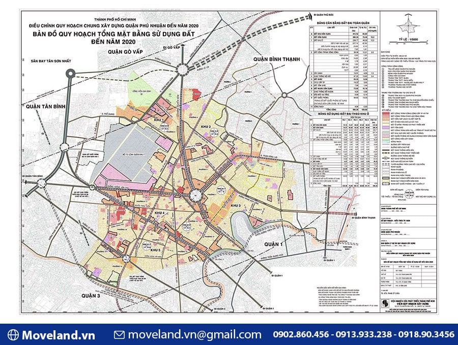 Bản đồ quy hoạch quận Phú Nhuận mới nhất