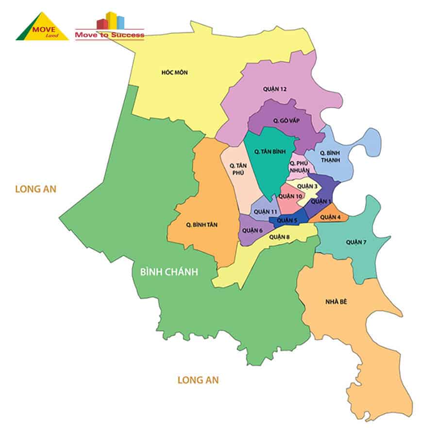 Bản đồ tiếp giáp quận Gò Vấp chuẩn nhất 2021