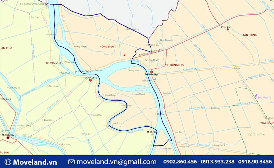 Bản đồ quy hoạch huyện Hồng Ngự