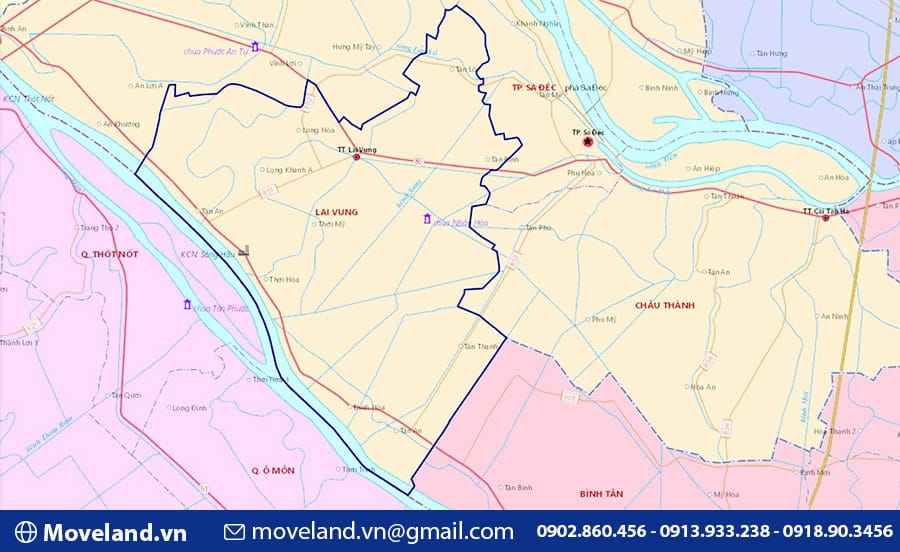 Bản đồ quy hoạch huyện Lai Vung