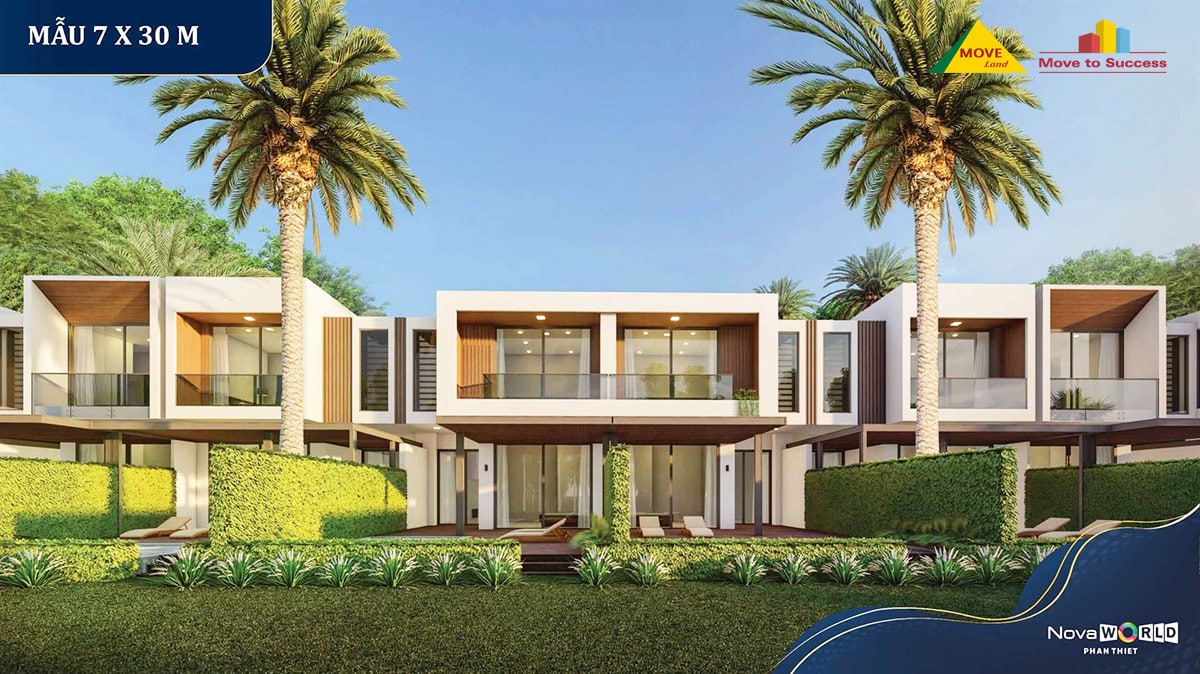 Thiết kế mẫu biệt thự 7×30m khu Villas Golf NovaWorld Phan Thiết