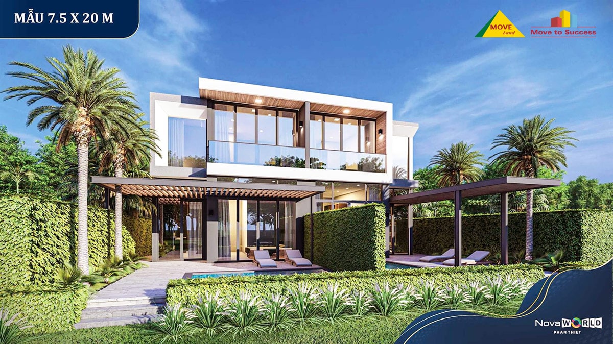Thiết kế mẫu biệt thự 7.5×20m khu Villas Golf NovaWorld Phan Thiết