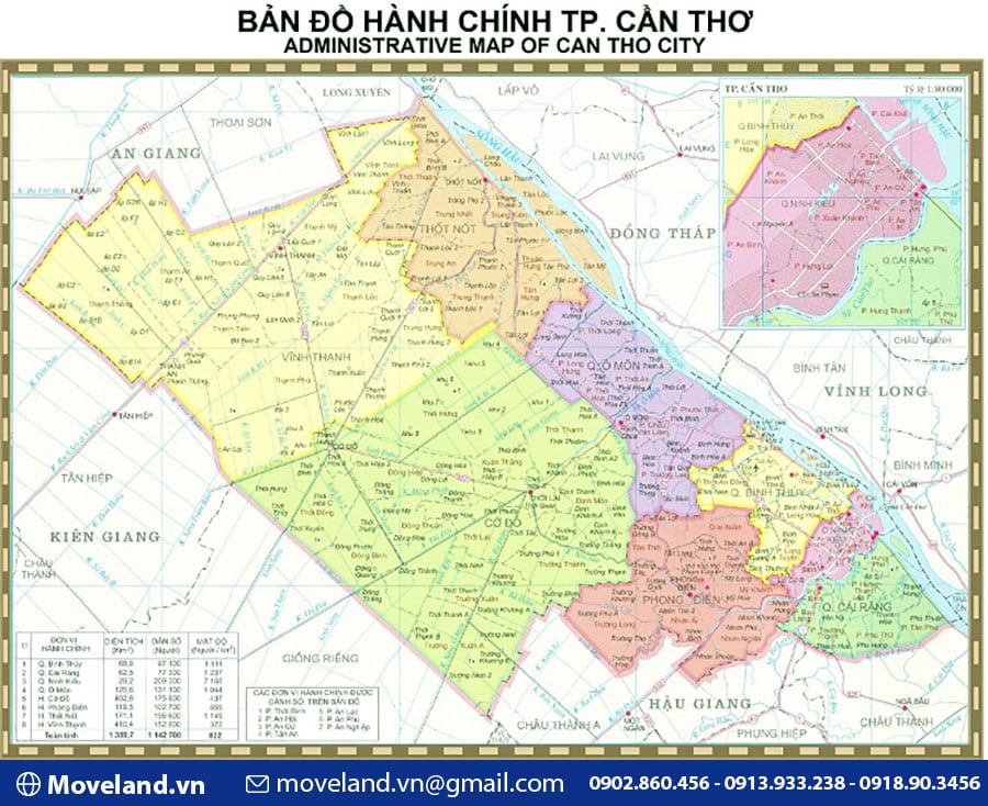 Bản đồ Hành chính Huyện Vĩnh Thạnh - Thành phố Cần Thơ