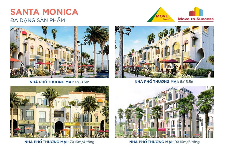 Hình ảnh thiết kế mẫu nhà phố shophouse Santa Monica NovaWorld Phan Thiết